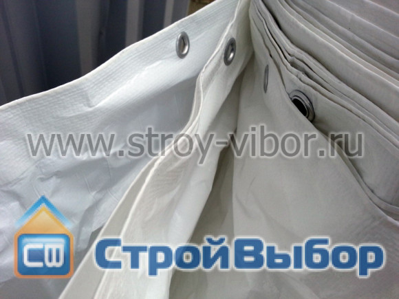 Тент фасадный для лесов 210г/м2 белый - 3,3x50м Тент фасадный для лесов 210г/м2 белый - 3,3x50м
